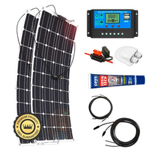 Cargar imagen en el visor de la galería, Kit Paneles Solares Flexibles 1400 W/H/Día 12V Furgoneta Camper &amp; Autocaravana - SolarCell99
