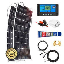 Cargar imagen en el visor de la galería, Kit Paneles Solares Flexibles 1400 W/H/Día 12V Furgoneta Camper & Autocaravana - SolarCell99